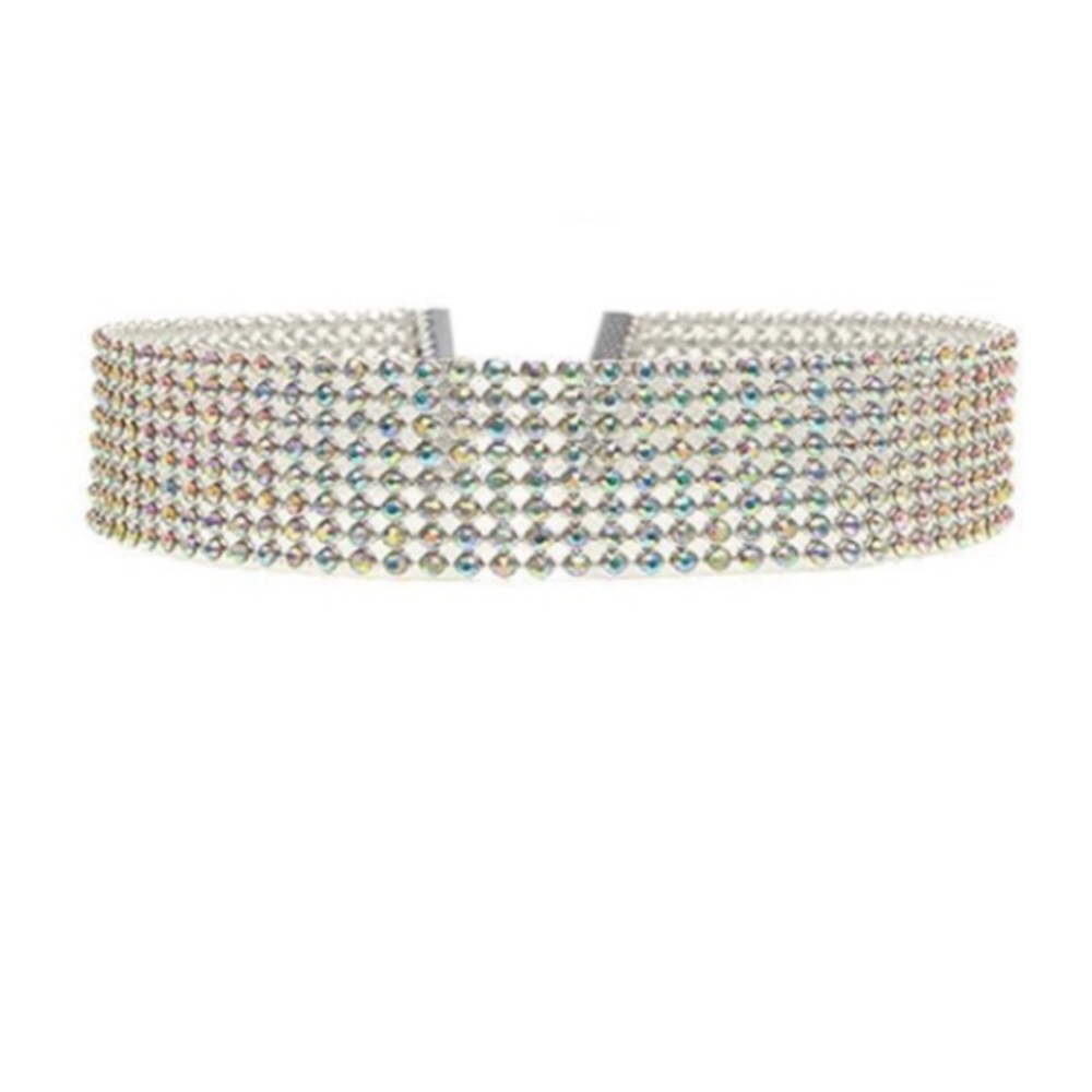 8 for $15 Multicolor Rhinestone Choker - Picture 2 of 2
